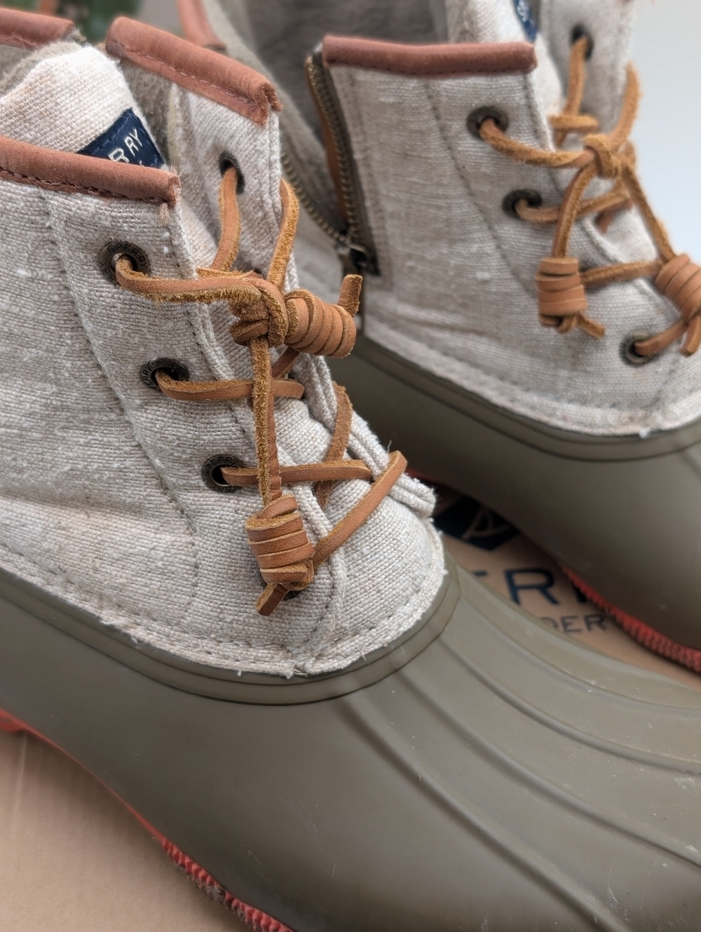 Sperry Women’s Size 9 Duck Boots Waterproof Fleece Lined Lace Up Rain Snow Boots - Picture 2 of 11